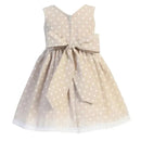 Lito - Baby Girls Khaki Cotton Chambray Polka-Dot Image 2