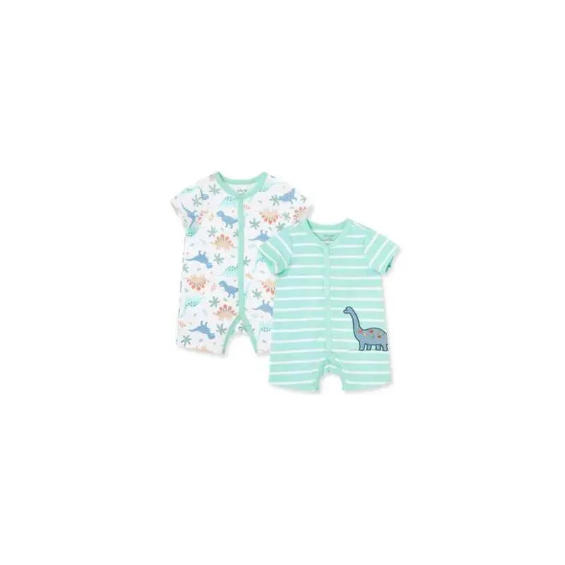 Little Me - 2Pk Baby Boy Dinos Rompers Image 1