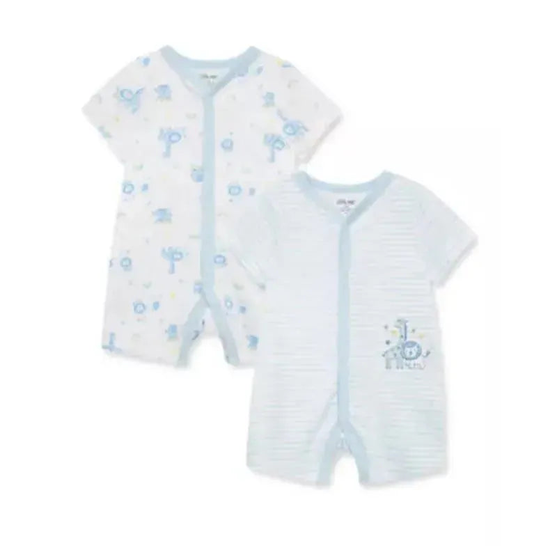 Little Me - 2Pk Baby Boys Safari Rompers Image 1