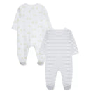 Little Me - 2Pk Baby Footies Ducks White Image 2