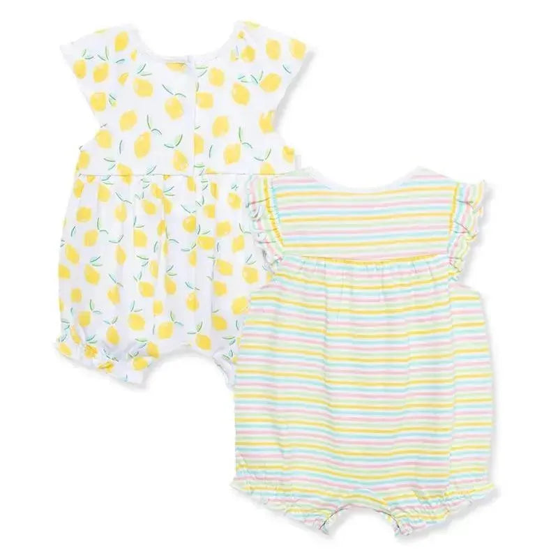 Little Me - 2Pk Baby Girl Lemons Cotton Rompers Image 2