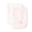 Little Me - 2Pk Baby Girls Funny Bunnies Receiving Blankets Image 1