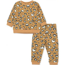 Little Me - 2Pk Baby Leopard Sweatshirt Set, Brown Image 1