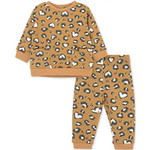 Little Me - 2Pk Baby Leopard Sweatshirt Set, Brown Image 1