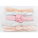 Little Me 5pk Baby Girl Headbands, Peach Image 1