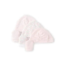 Little Me - 6Pk Baby Girls Posy Hat & Mitten Set Image 1