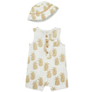 Little Me - Baby Boy Pineapple Romper Hat, Tan Image 3