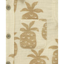 Little Me - Baby Boy Pineapple Woven Short Set, Tan Image 3