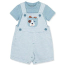Little Me - Baby Boy Puppy Soft Cotton Knit Overall Set Image 1