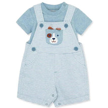 Little Me - Baby Boy Puppy Soft Cotton Knit Overall Set Image 1
