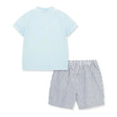 Little Me - Baby Boy Sail Boat Polo Short Set Image 2