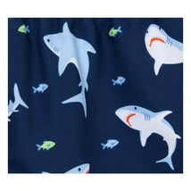 Little Me - Baby Boy Shark Swim Trunks Blue  Image 2