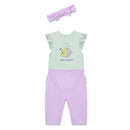 Little Me - Baby Girl Bee Happy Bsuit Pant Image 3