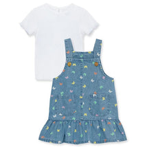 Little Me - Baby Girl Butterfly Cotton Denim Dress Set Image 1