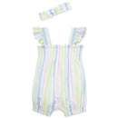 Little Me - Baby Girl Candy Stripe Bubble, Multicolor Image 1