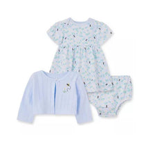 Little Me - Baby Girl Daisy Bee Dress Set, Blue Image 1
