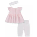 Little Me - Baby Girl Daisy Eyelet Set, White/Pink Image 2