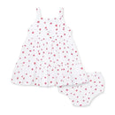 Little Me - Baby Girl Gauze Strawberry Sundress & Panty Image 1