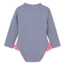 Little Me - Baby Girl Heart Rashguard Blue  Image 2