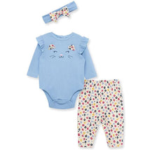 Little Me - Baby Girl Kitty Rib Bodysuit & Pant Set Image 1