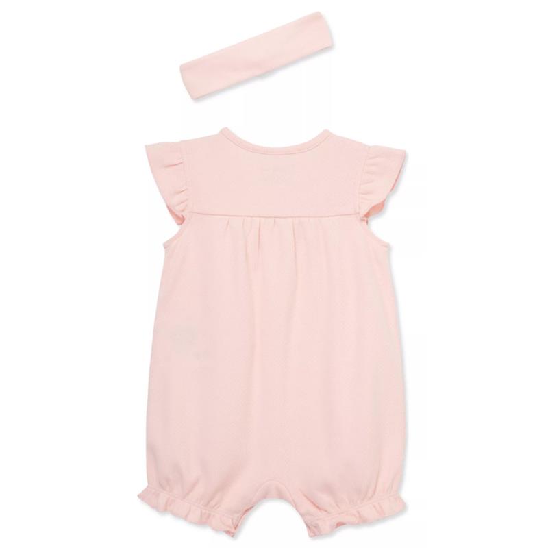 Little Me - Baby Girl Ladybug Romper, Pink Image 2