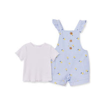 Little Me - Baby Girl Lemon Knit Jumper Set, Blue Image 1