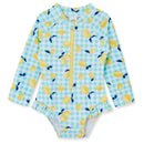 Little Me - Baby Girl Lemon Rashguard Blue Image 1