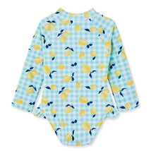 Little Me - Baby Girl Lemon Rashguard Blue Image 2