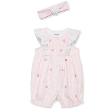 Little Me - Baby Girl Strawberry Romper & Headband Image 1