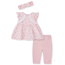 Little Me - Baby Girl Strawberry Woven Tunic Set, Pink Image 1