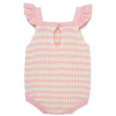 Little Me - Baby Girl Striped Bubble, Pink Image 3
