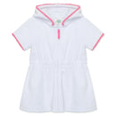 Little Me - Baby Girl Zip Swim Cover Up, White  Image 1