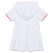 Little Me - Baby Girl Zip Swim Cover Up, White  Image 2