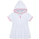 Little Me - Baby Girl Zip Swim Cover Up, White  Image 3