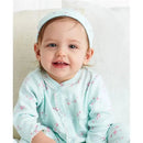 Little Me - Baby Girls Floral Spray Footie With Hat, Mint Image 2