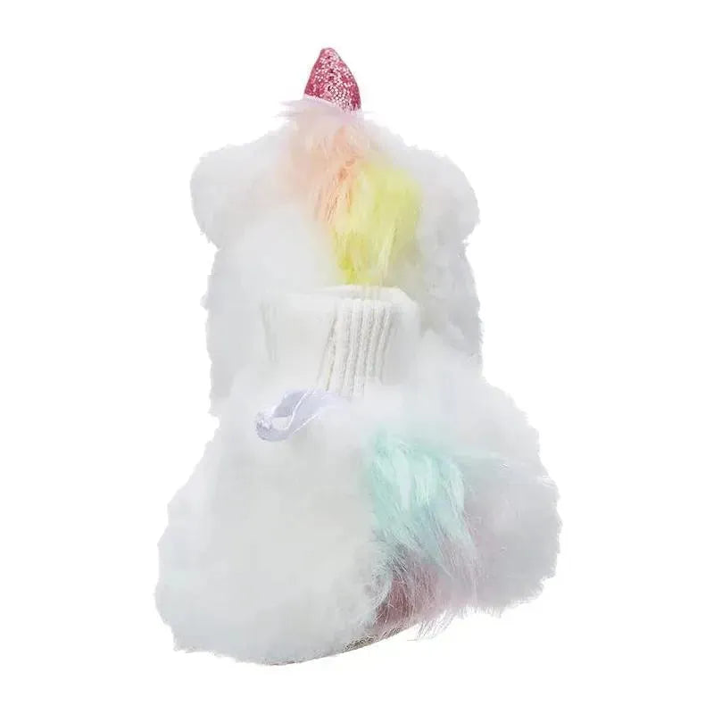 Little Me - Baby Ivory Faux Fur Unicorn, 0/6M Image 2