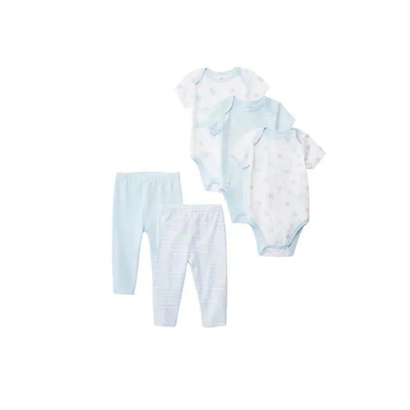 Little Me - Bears Bodysuit Pant Set 5Pc, Blue Image 1