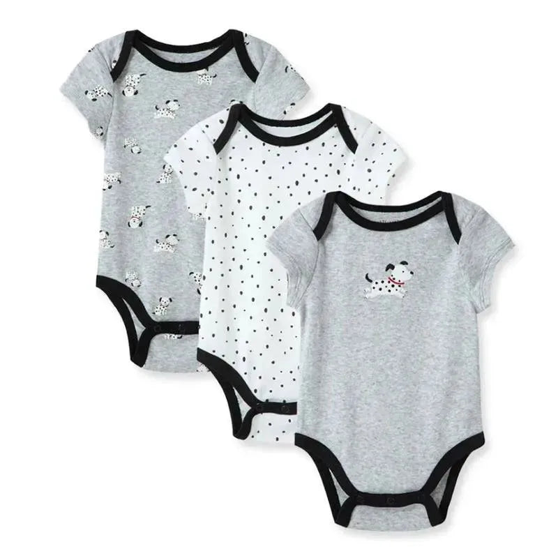 Little Me - Dalmatian 3Pk Bodysuits, Gray, 9M Image 1