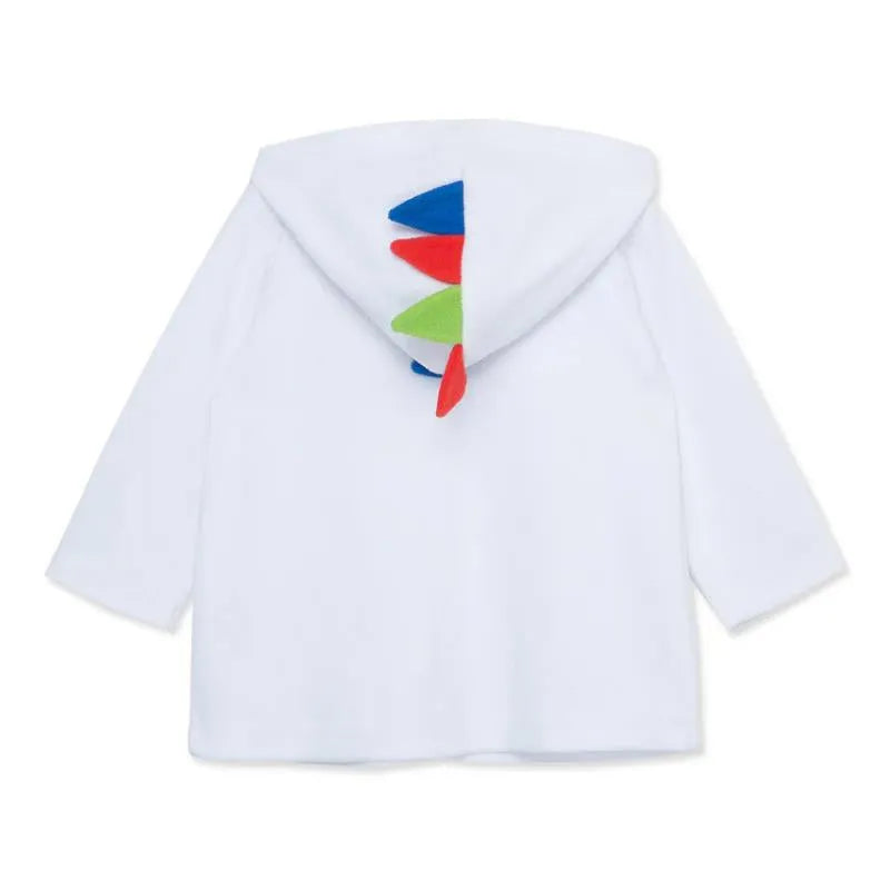 Little Me - Dino Robe Coverup, White Image 2