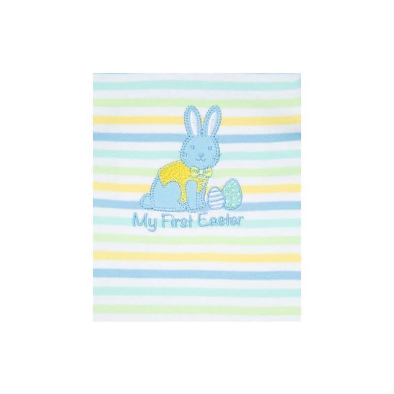 Little Me - Easter Bunny Bodysuit & Pant Set, Blue Image 2