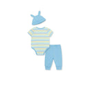 Little Me - Easter Bunny Bodysuit & Pant Set, Blue Image 3