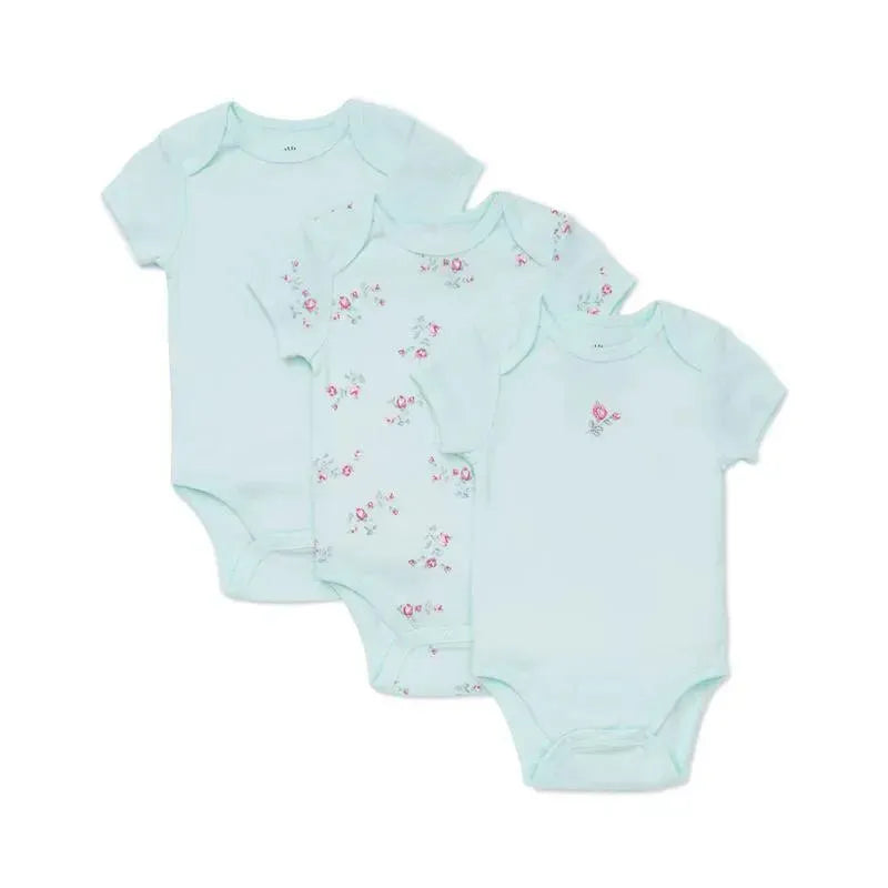 Little Me Floral Spray 3-Pack Bodysuits Image 1