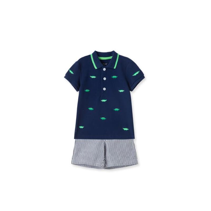 Little Me Gator Polo Short Set Navy - Baby clothing Image 5