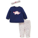 Little Me Girl Dino Sweatshirt Set Image 1