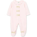 Little Me - Gold Dot Footie, Pink  Image 1