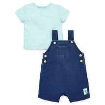 Little Me - Island Shortall Set, Blue Image 1