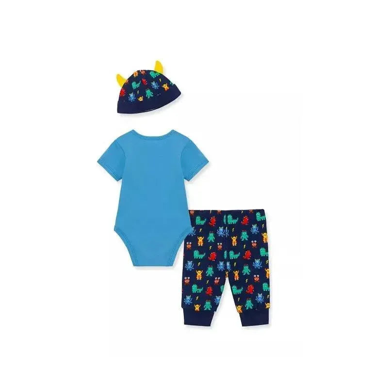 Little Me Monster Bodysuit Set - Blue Image 2