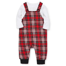 Little Me - Plaid Overall Set, Plaid Image 1