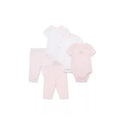 Little Me Rose 5Pc Bodysuit w/ Pants Set - Pink Image 1