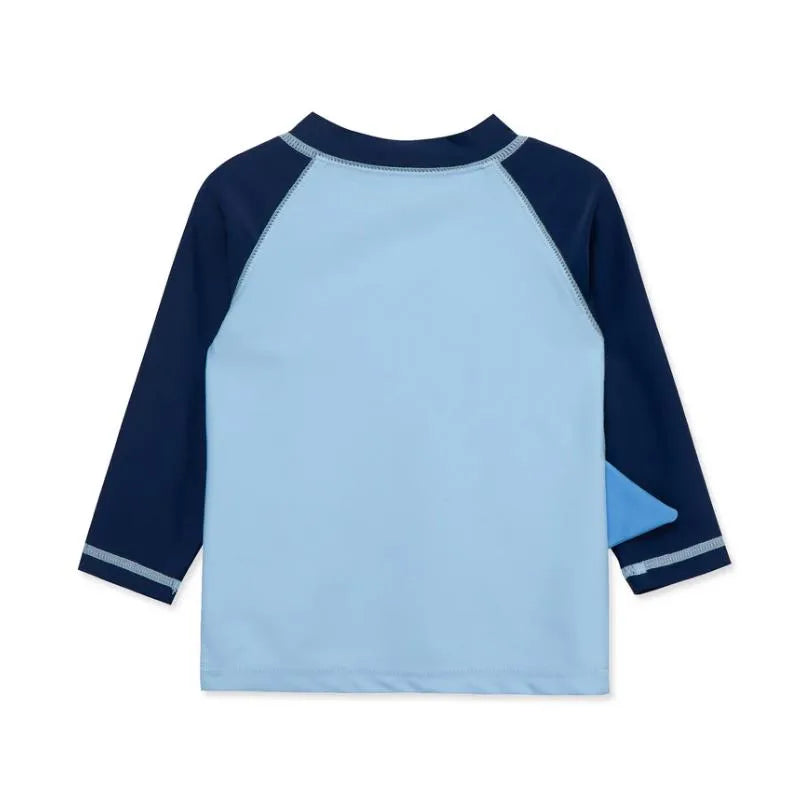 Little Me - Shark Long Sleeve Rashguard, Blue Image 2